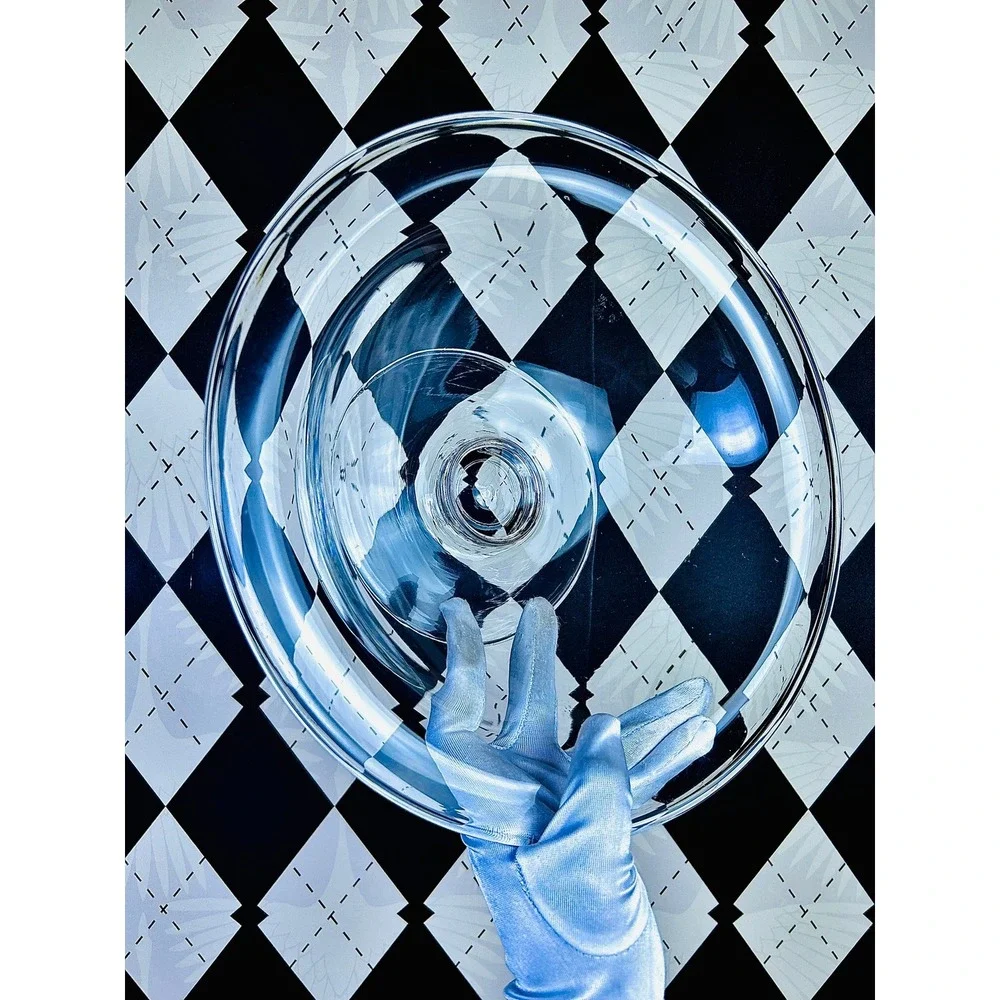 Vintage Wide 12 Inch Clear Glass Centerpiece Bowl‎ Pedestal Compote